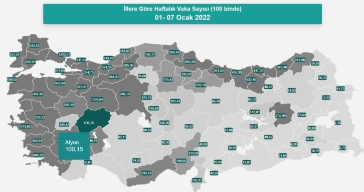 Afyonkarahisar’da korona virüs vaka sayısı yükselişe geçti
