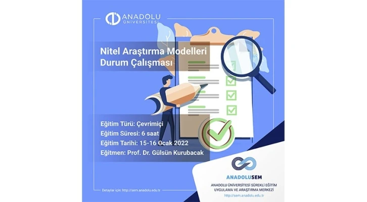 ANADOLUSEM’den Nitel Araştırma Modelleri Eğitimi
