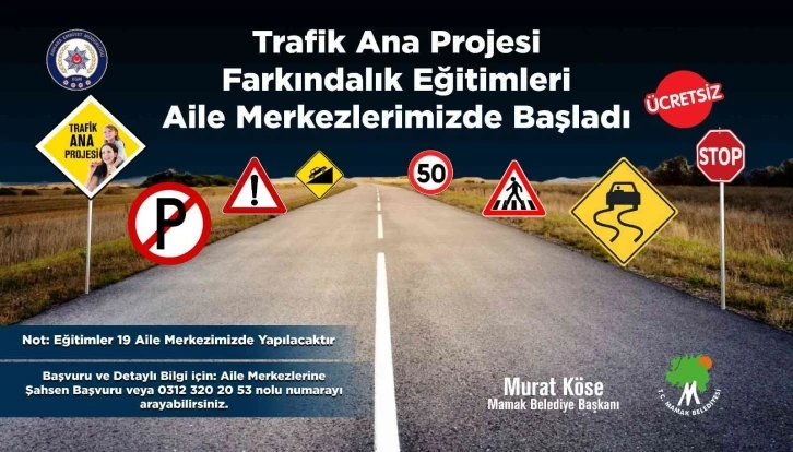 Mamak Belediyesinden kadınlara trafik eğitim faaliyeti
