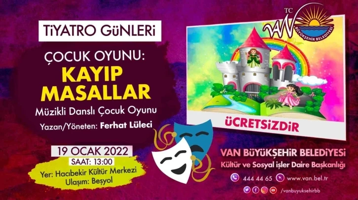 Van Büyükşehir Belediyesi çocukları tiyatro ile buluşturuyor
